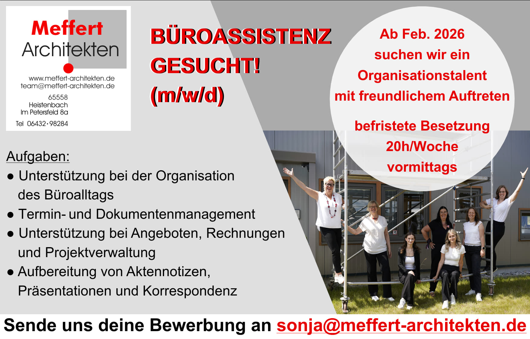 Stellenanzeige Büro Assistenz